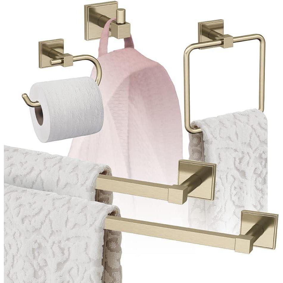 imageAmerock Golden Champagne Appoint 5 Piece Bathroom Accessories Set