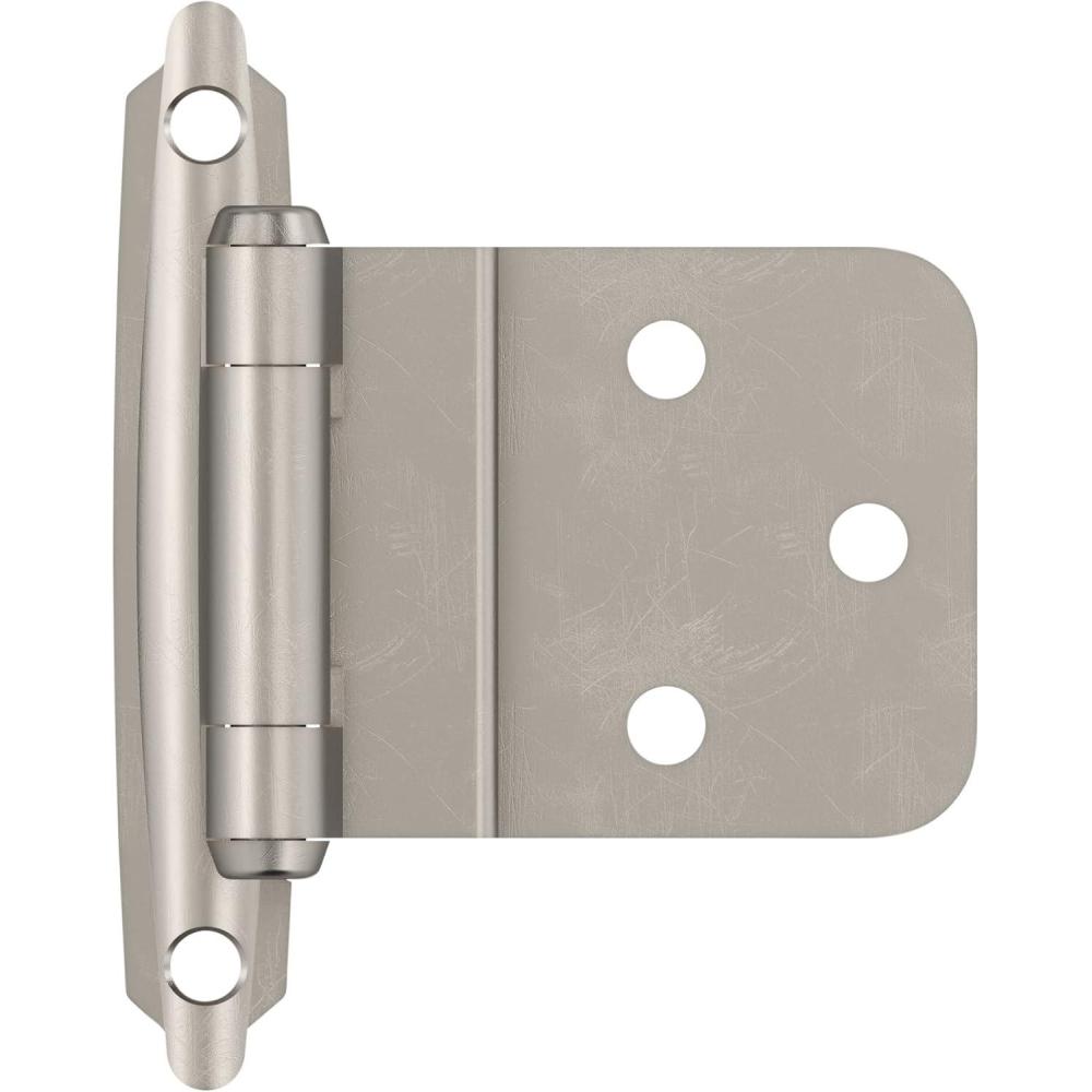 imageAmerock  Kitchen Cabinet Hinge  38 inch 10 mm Inset Hinge  Satin Nickel  10 Pack  SelfClosing Hinge  Face Mount Hinge  Cabinet Door HingeSatin Nickel