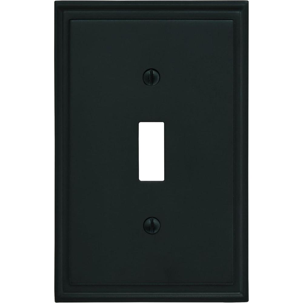 imageAmerock Wall Plate Black Bronze 1 Toggle Switch Plate Cover Mulholland 1 Pack Light Switch CoverBlack Bronze