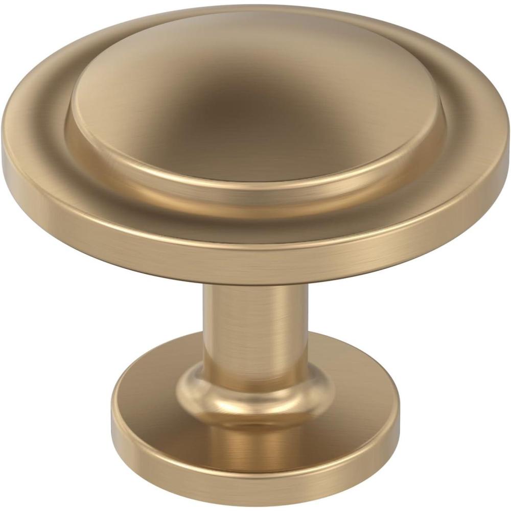 imageAmerock 10BX37025MB  Matte Black Cabinet Knob  1316 inch 30mm Diameter  10 Pack  Loop  Furniture HardwareChampagne Bronze