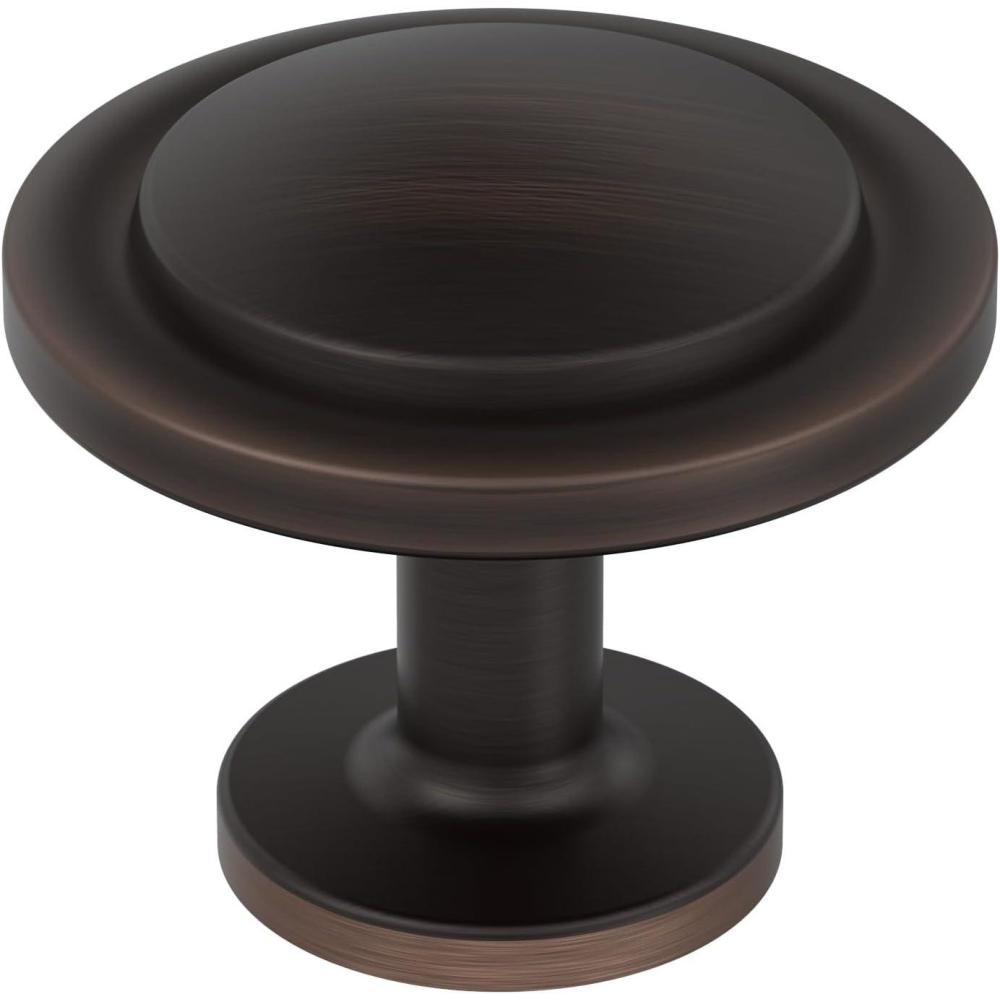 imageAmerock 10BX37025MB  Matte Black Cabinet Knob  1316 inch 30mm Diameter  10 Pack  Loop  Furniture HardwareOil Rubbed Bronze