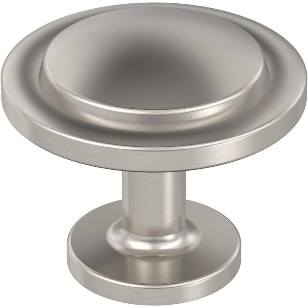 imageAmerock 10BX37025MB  Matte Black Cabinet Knob  1316 inch 30mm Diameter  10 Pack  Loop  Furniture HardwareSatin Nickel