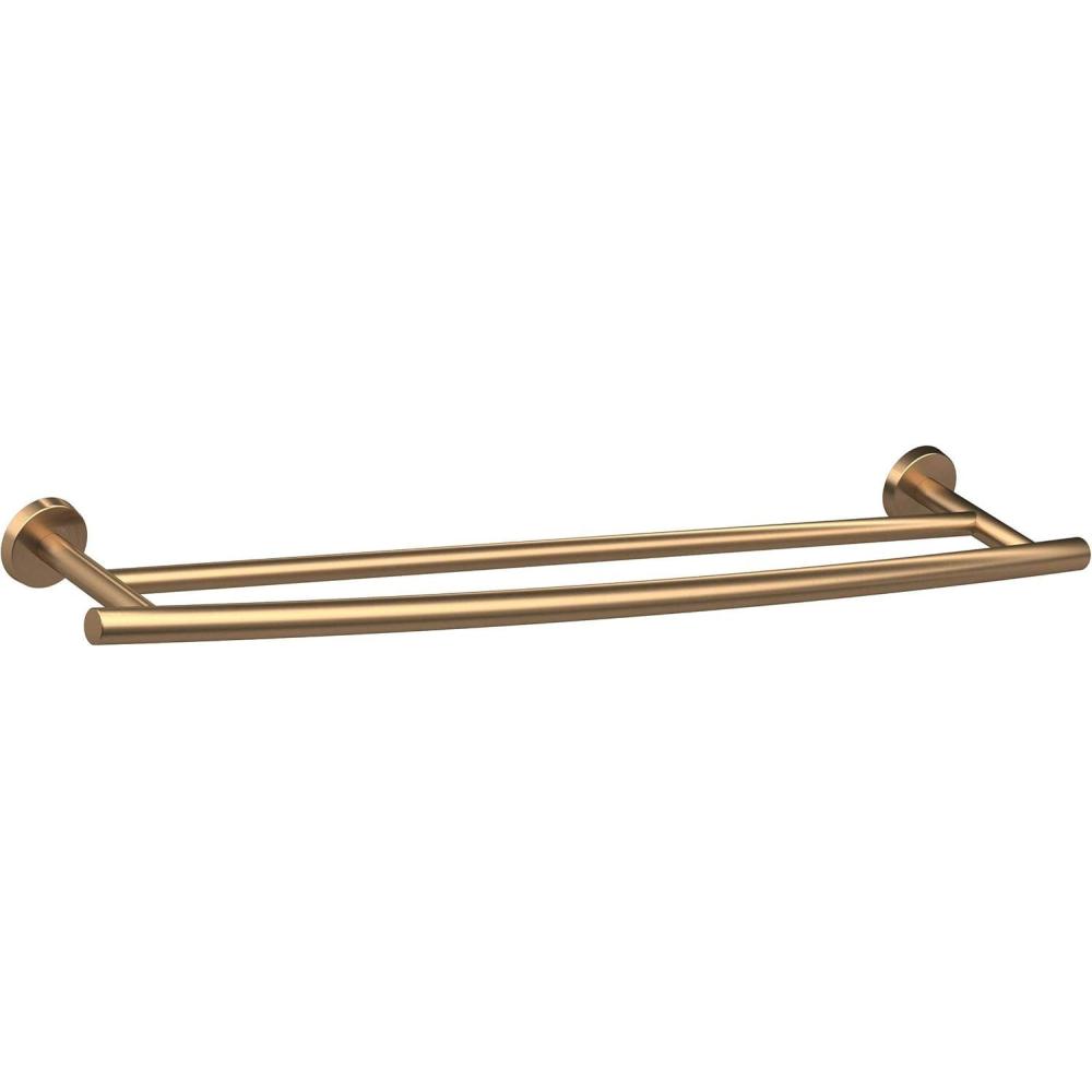imageAmerock BH26545BBZ Arrondi 24 in 610 mm Double TowelBar in Brushed BronzeGolden Champagne