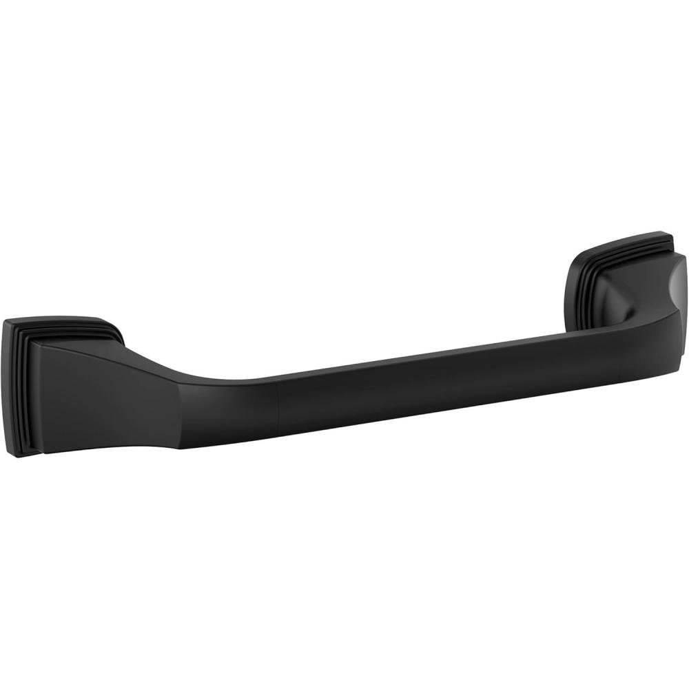 imageAmerock BH36034CZ Champagne Bronze Towel Bar 24 in 610 mm Towel Rack Revitalize Bathroom Towel Holder Bathroom Hardware Bath AccessoriesMatte Black