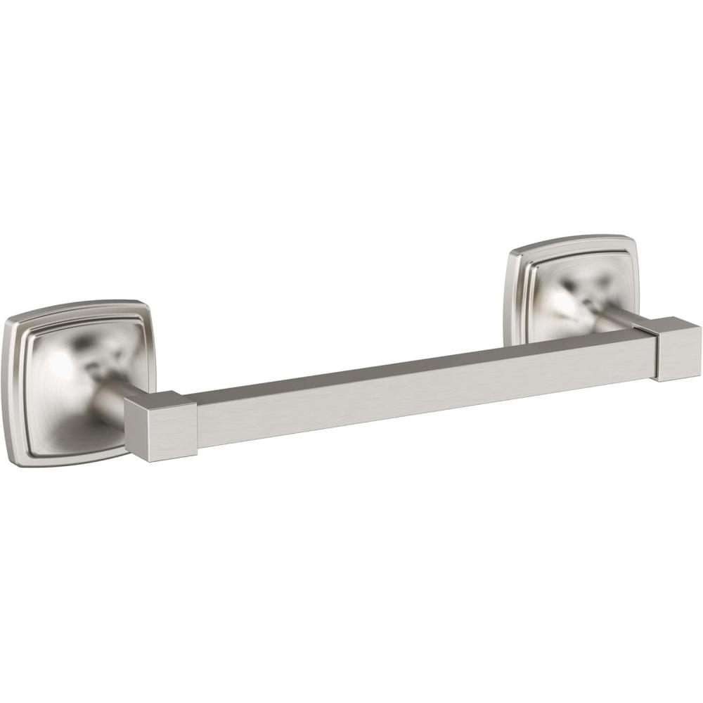 imageAmerock BH36091CZ  Champagne Bronze Single Post Toilet Paper Holder  7116 in 179 mm Length Toilet Tissue Holder  Stature  Bath Tissue Holder  Bathroom Hardware  Bath AccessoriesBrushed Nickel