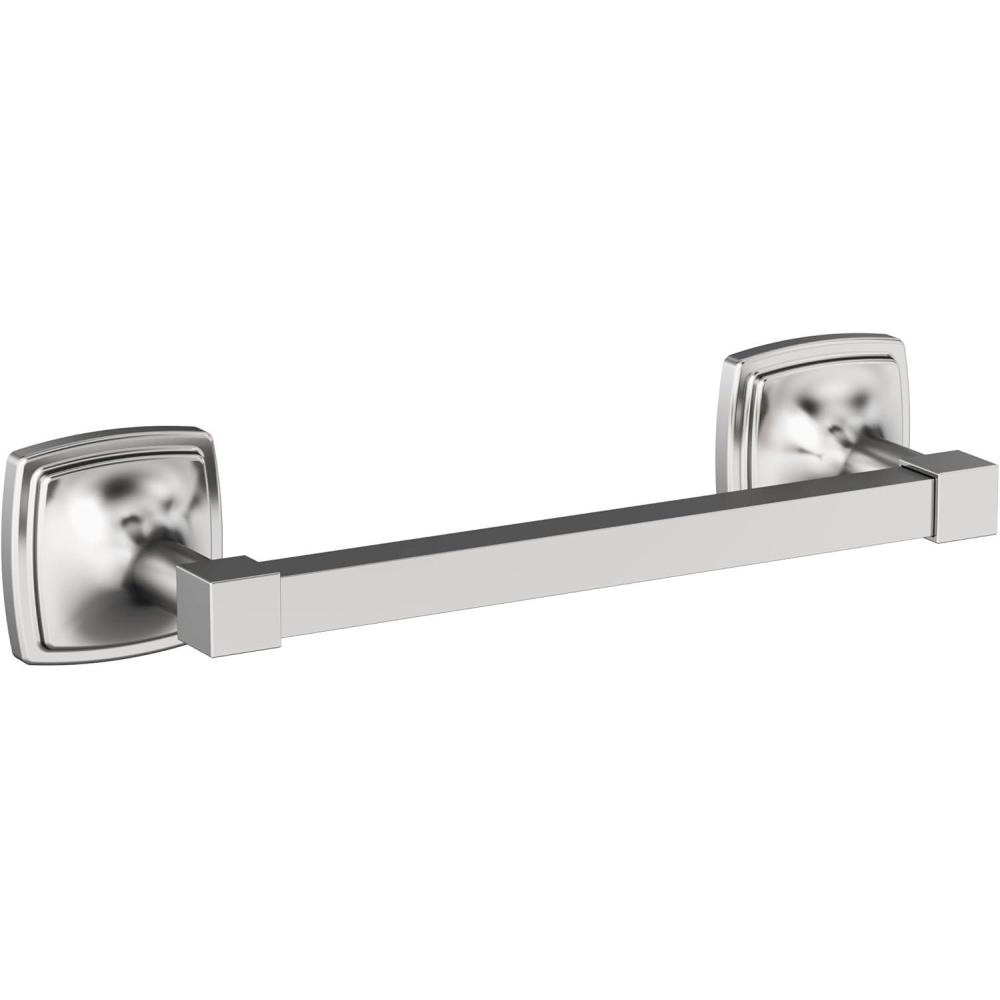imageAmerock BH36091CZ Champagne Bronze Single Post Toilet Paper Holder 7116 in 179 mm Length Toilet Tissue Holder Stature Bath Tissue Holder Bathroom Hardware Bath AccessoriesChrome