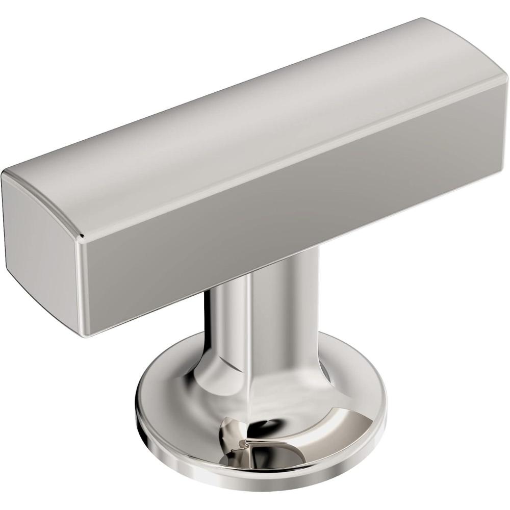 imageAmerock BP37100G10 Kitchen Cabinet Knob Satin Nickel Everett 134 inch 44mm Length Cabinet Hardware Bar Furniture Knob Dresser Drawer KnobPolished Nickel