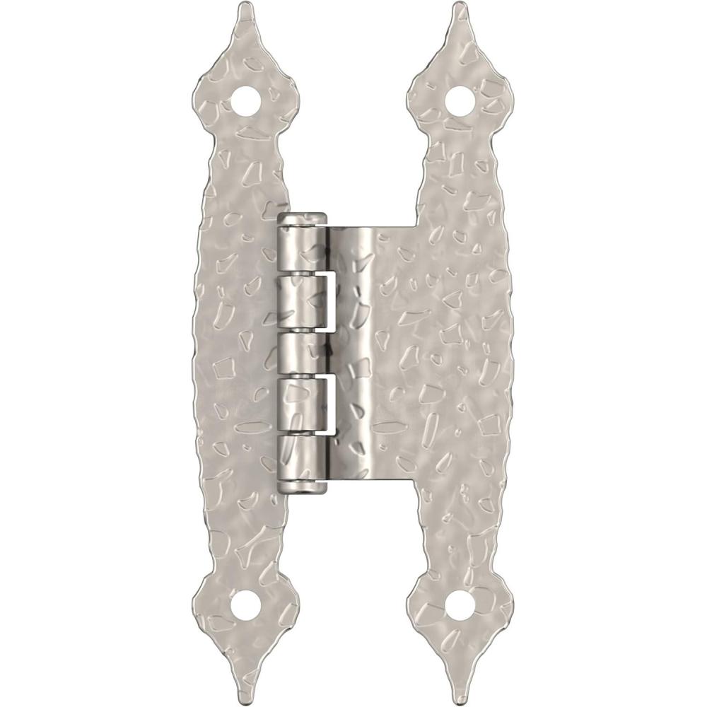 imageAmerock BPR3406CZ  Cabinet Hinge  38 in 10 mm Offset NonSelf Closing Face Mount  Champagne Bronze  Kitchen Cabinet Door Hinge  1 Pair2 Pack  Functional HardwareSatin Nickel