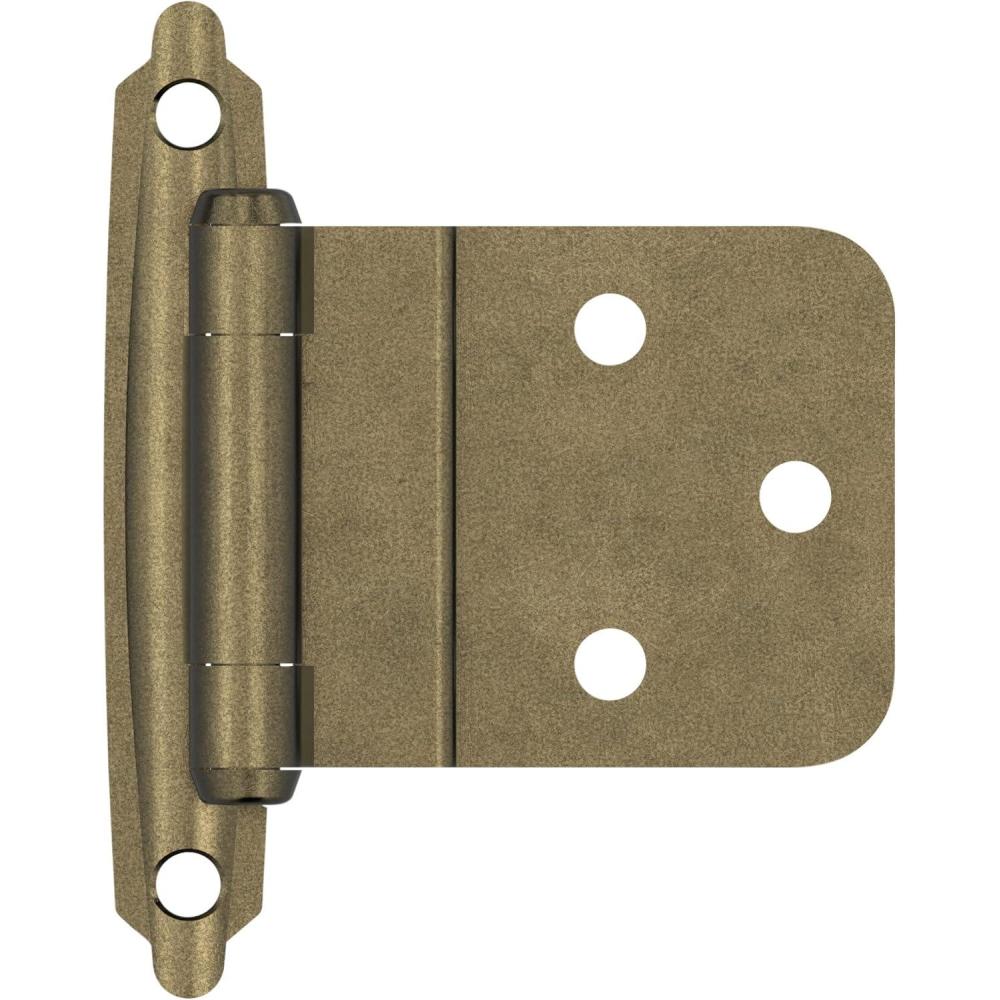 imageAmerock BPR3428BB Cabinet Hinge 38 in 10 mm Inset Self Closing Face Mount Burnished Brass Kitchen Cabinet Door Hinge 1 Pair2 Pack Functional HardwareBurnished Brass
