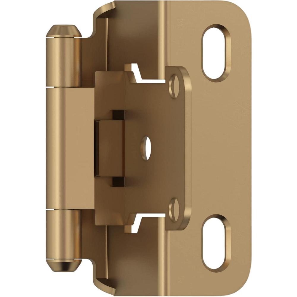 imageAmerock BPR7540BB Cabinet Hinge 12 in 13 mm Overlay Self Closing Full Wrap Burnished Brass Kitchen Cabinet Door Hinge 1 Pair2 Pack Functional HardwareChampagne Bronze