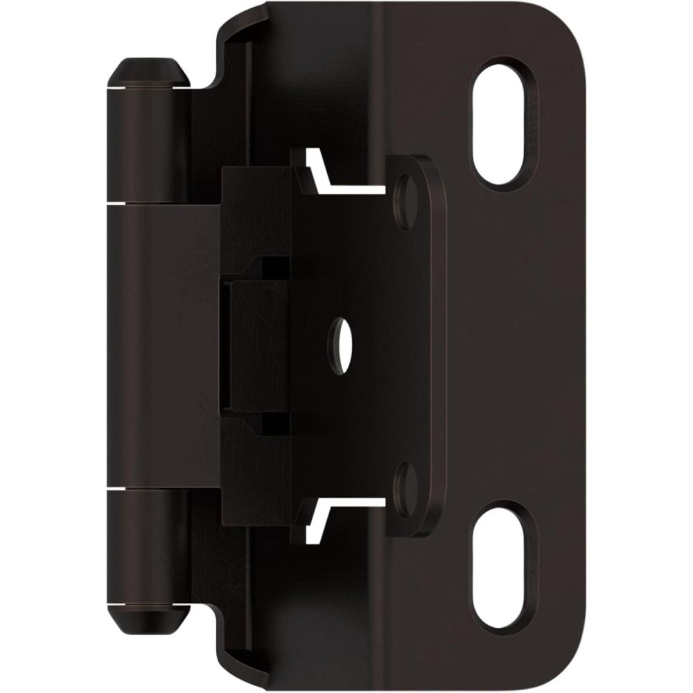 imageAmerock BPR7540BB Cabinet Hinge 12 in 13 mm Overlay Self Closing Full Wrap Burnished Brass Kitchen Cabinet Door Hinge 1 Pair2 Pack Functional HardwareOil Rubbed Bronze