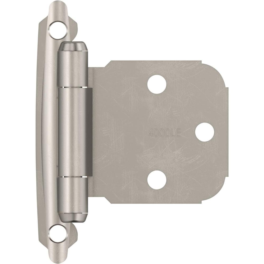 imageAmerock BPR7629CZ Face Frame Cabinet Hinge Variable Overlay Self Closing Face Mount Champagne Bronze Kitchen Cabinet Door Hinge 1 Pair2 Pack Functional HardwareSatin Nickel