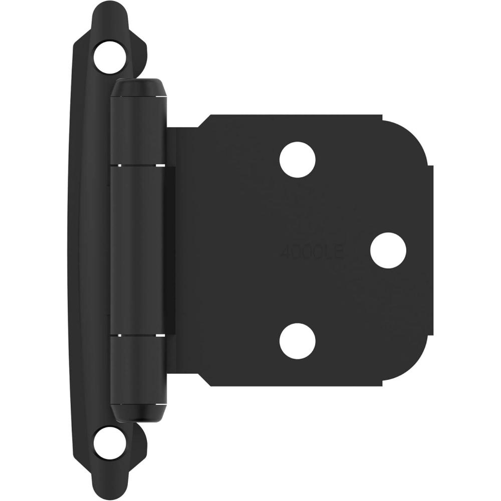 imageAmerock BPR7629CZ Face Frame Cabinet Hinge Variable Overlay Self Closing Face Mount Champagne Bronze Kitchen Cabinet Door Hinge 1 Pair2 Pack Functional HardwareMatte Black