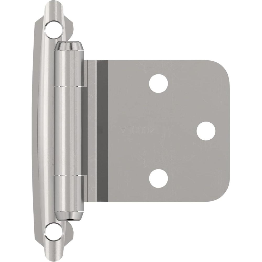 imageAmerock BPR763026 Face Frame Cabinet Hinge Variable Overlay inge with Reverse Bevel Polished Chrome 2 Pack SelfClosing inge Face Mount inge Cabinet Door inge
