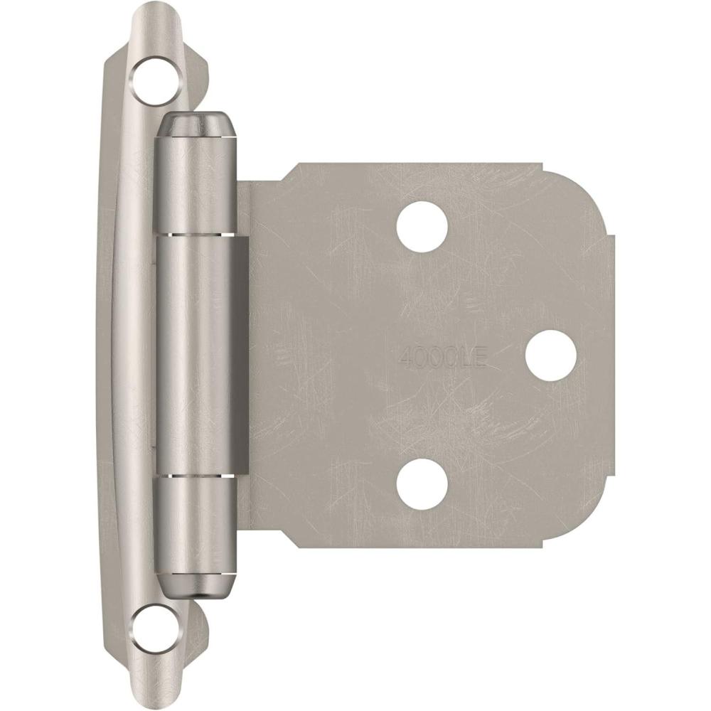 imageAmerock BPR7630ORB Reverse Bevel Face Frame Cabinet Hinge Variable Overlay Self Closing Face Mount Oil Rubbed Bronze Kitchen Cabinet Door Hinge 1 Pair2 Pack Functional HardwareSatin Nickel