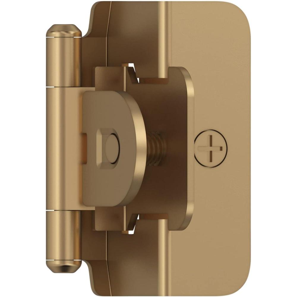 imageAmerock BPR8704CZ Cabinet Hinge 12 in 13 mm Overlay Double Demountable Champagne Bronze Kitchen Cabinet Door Hinge 1 Pair2 Pack Functional HardwareChampagne Bronze