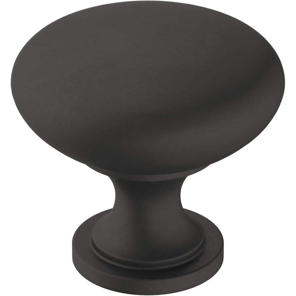 imageAmerock Era 114 inch 32mm Diameter OilRubbed Bronze Cabinet Knob 10 PackMatte Black