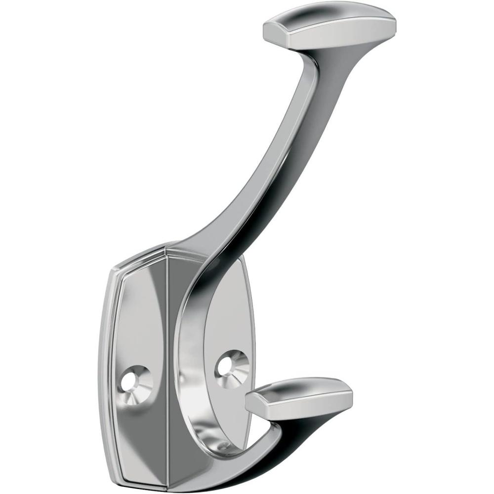 imageAmerock H37004ORB Vicinity Triple Prong Decorative Wall Hook Oil Rubbed Bronze Hook for Coats Hats Backpacks Bags Hooks for Bathroom Bedroom Closet Entryway Laundry Room OfficeChrome