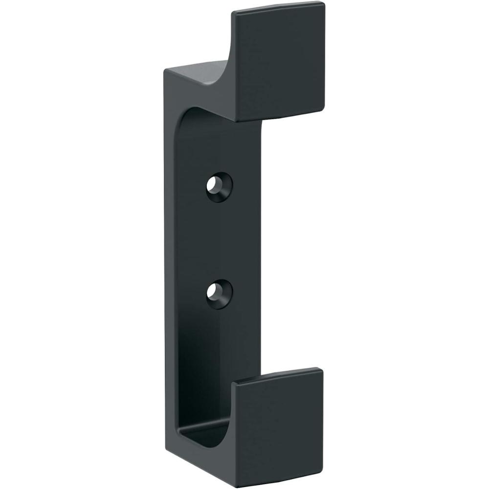 imageAmerock H37009CZ Bray Double Prong Decorative Wall Hook Champagne Bronze Hook for Coats Hats Backpacks Bags Hooks for Bathroom Bedroom Closet Entryway Laundry Room OfficeMatte Black