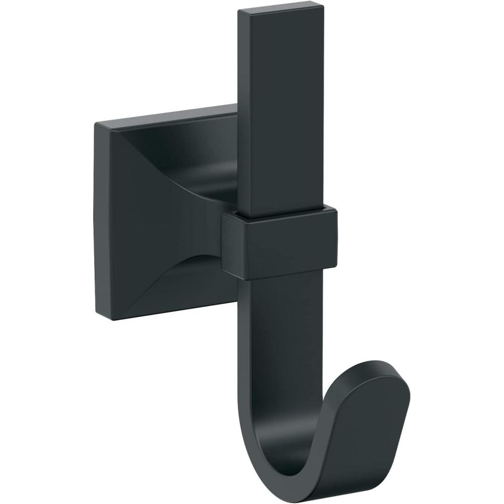 imageAmerock HBX36686BBZG10 Burbank Single Prong Decorative Wall Hook Golden ChampagneSatin Nickel Hook for Coats Hats Backpacks Bags Hooks for Bathroom Bedroom Closet Entryway Laundry RoomMatte Black