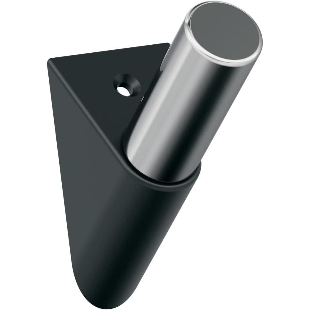 imageAmerock HBX37011MBG10  Acclivity Single Prong Decorative Wall Hook  Matte BlackSatin Nickel Hook for Coats Hats Backpacks Bags  Hooks for Bathroom Bedroom Closet EntrywayMatte BlackChrome