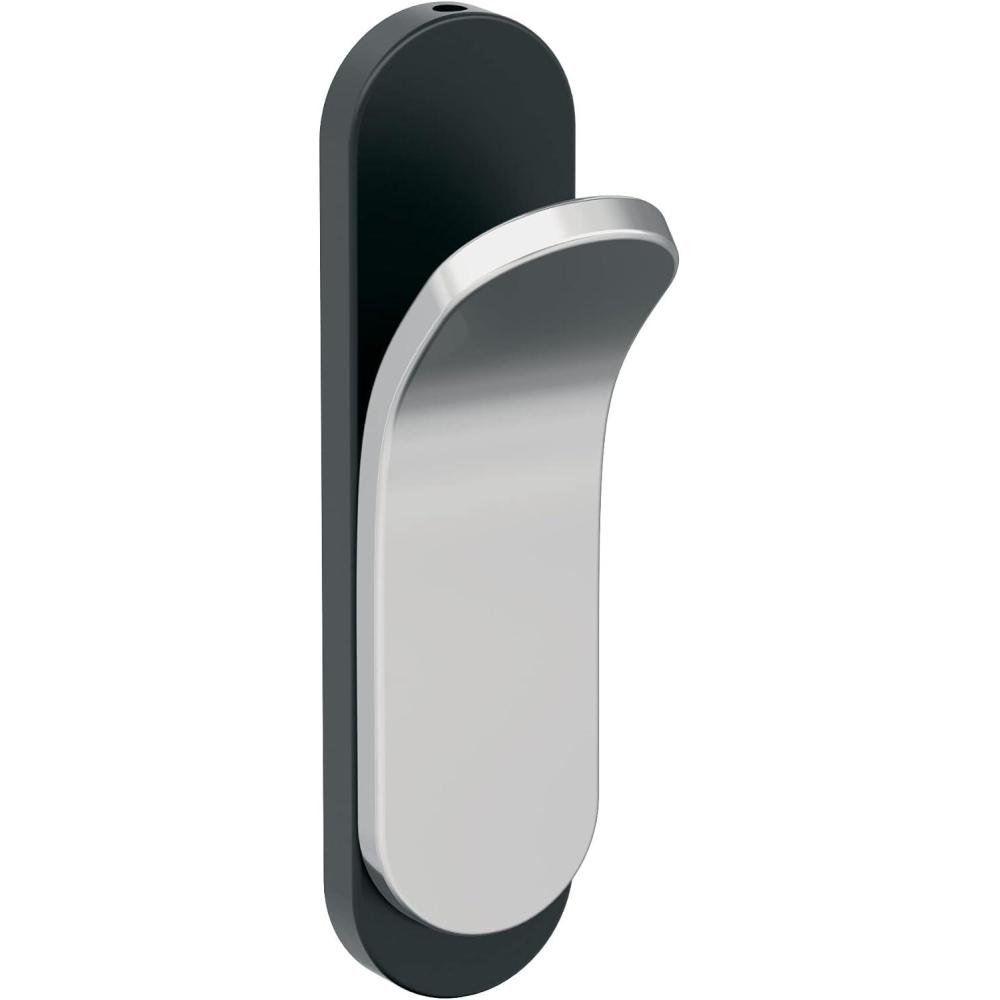 imageAmerock HBX37012MB  Unison Single Prong Decorative Wall Hook  Matte Black Hook for Coats Hats Backpacks Bags  Hooks for Bathroom Bedroom Closet Entryway Laundry Room OfficeMatte BlackChrome