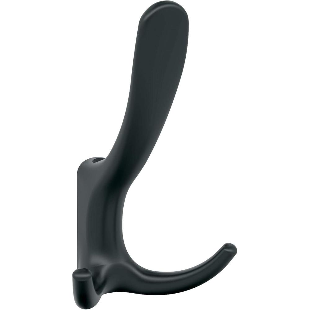 imageAmerock HBX37013CZ  Finesse Triple Prong Decorative Wall Hook  Champagne Bronze Hook for Coats Hats Backpacks Bags  Hooks for Bathroom Bedroom Closet Entryway Laundry Room OfficeMatte Black