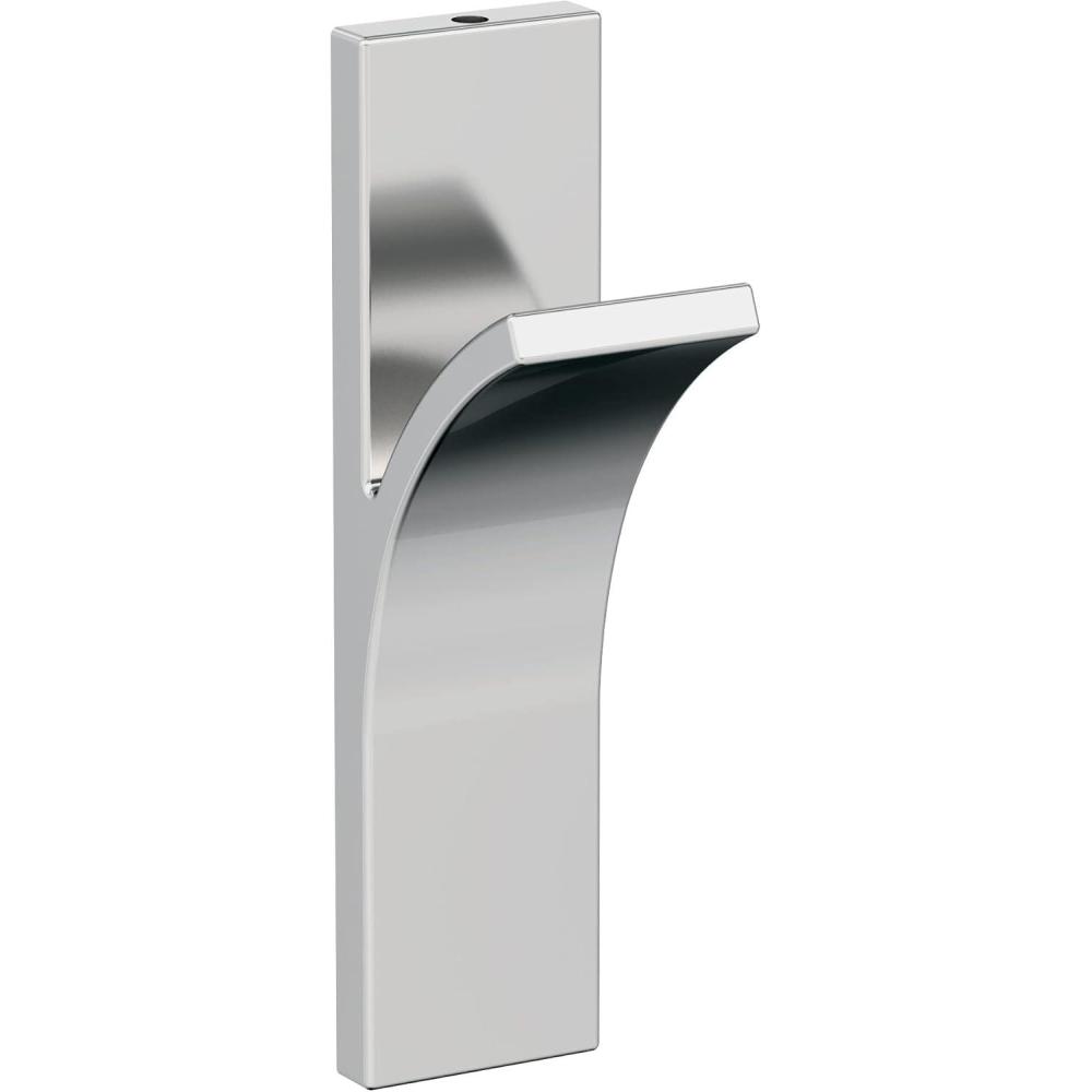 imageAmerock HBX37014G10 Apex Single Prong Decorative Wall Hook Satin Nickel Hook for Coats Hats Backpacks Bags Hooks for Bathroom Bedroom Closet Entryway Laundry Room OfficeChrome