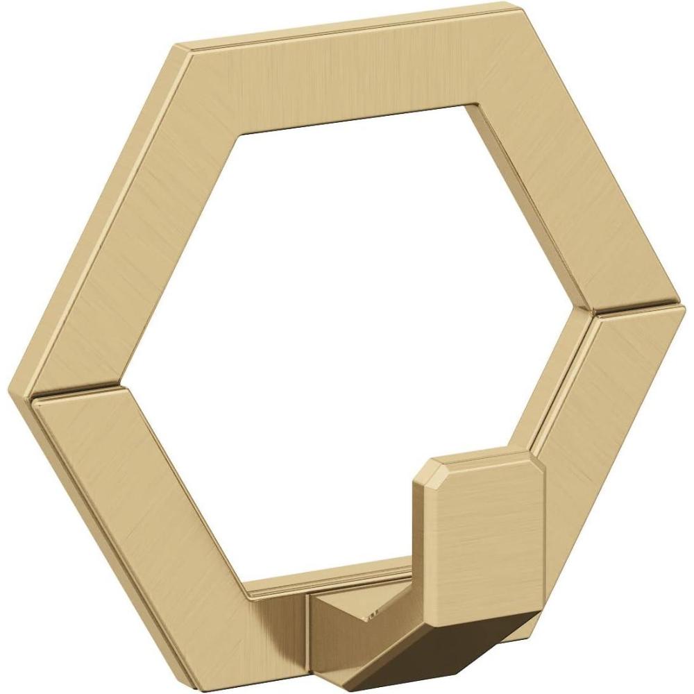 imageAmerock HBX37015BBZ Prismo Single Prong Decorative Wall Hook Golden Champagne Hook for Coats Hats Backpacks Bags Hooks for Bathroom Bedroom Closet Entryway Laundry Room OfficeChampagne Bronze