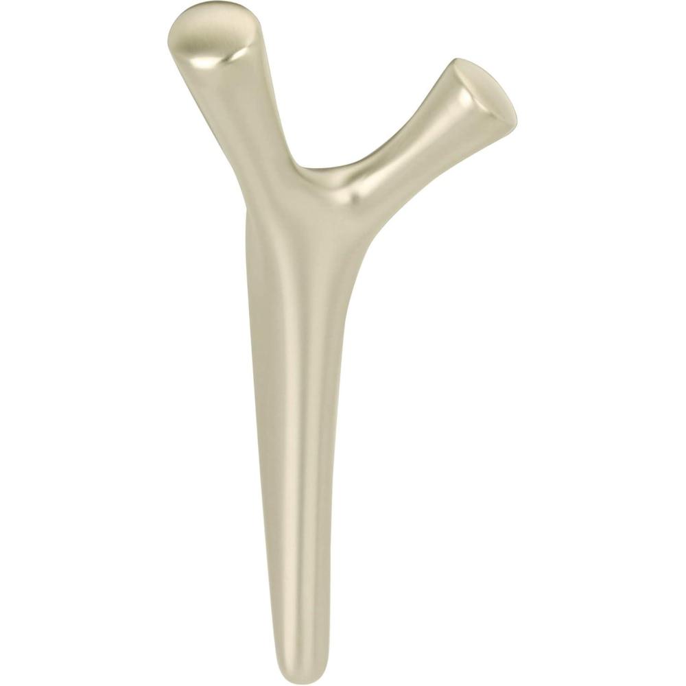 imageAmerock HBX37016G10 Kodiak Triple Prong Decorative Wall Hook Satin Nickel Hook for Coats Hats Backpacks Bags Hooks for Bathroom Bedroom Closet Entryway Laundry Room OfficeGolden Champagne