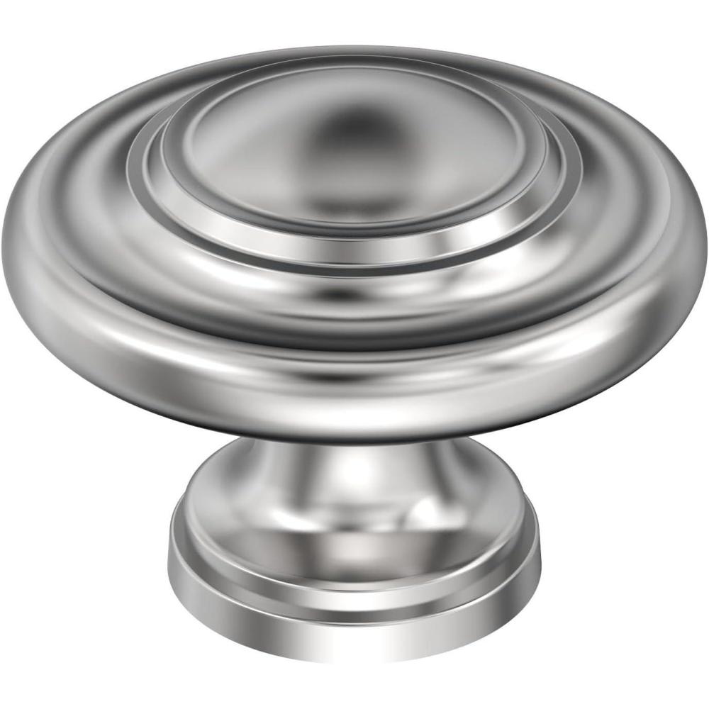 imageAmerock Inspirations 1516 inch 33mm Diameter OilRubbed Bronze Cabinet Knob  10 PackPolished Chrome
