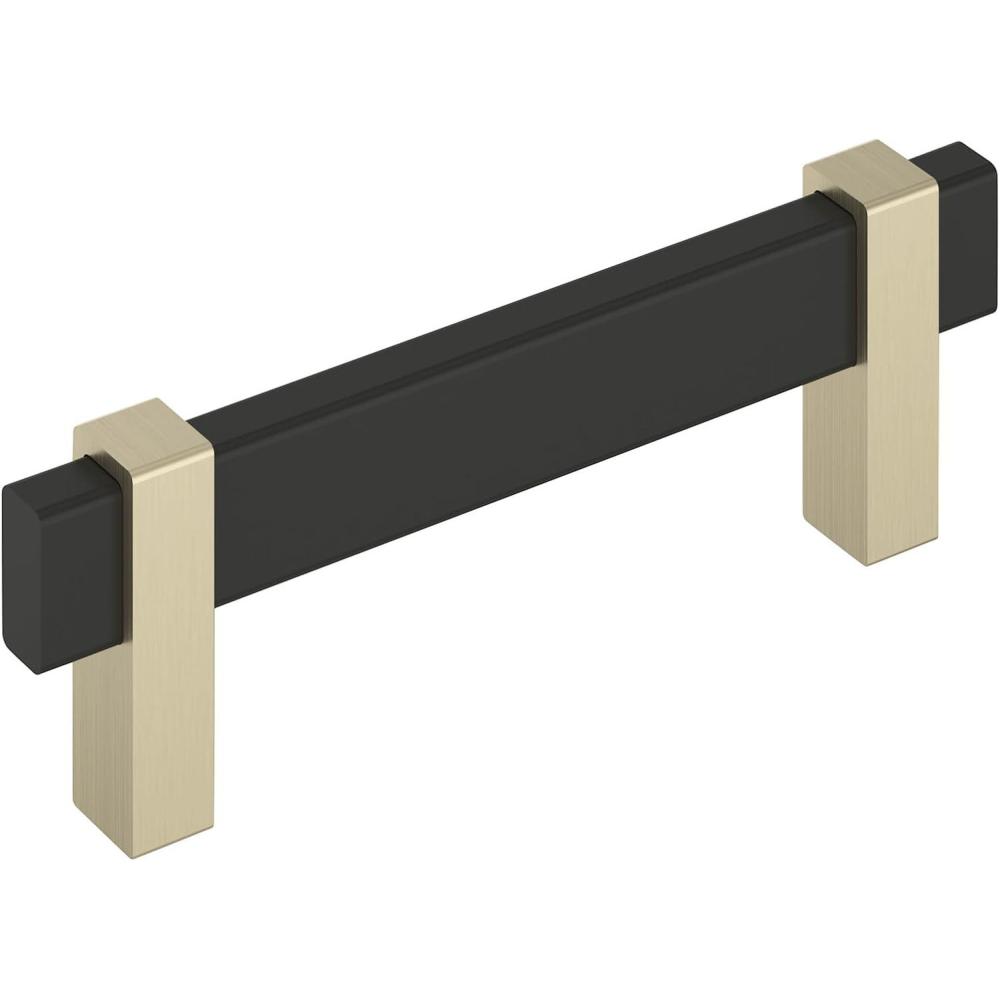 imageAmerock Mulino 7916 inch 192mm CentertoCenter Golden ChampagneMatte Black Cabinet Pull BP36725BBZMBMatte BlackGolden Champagne