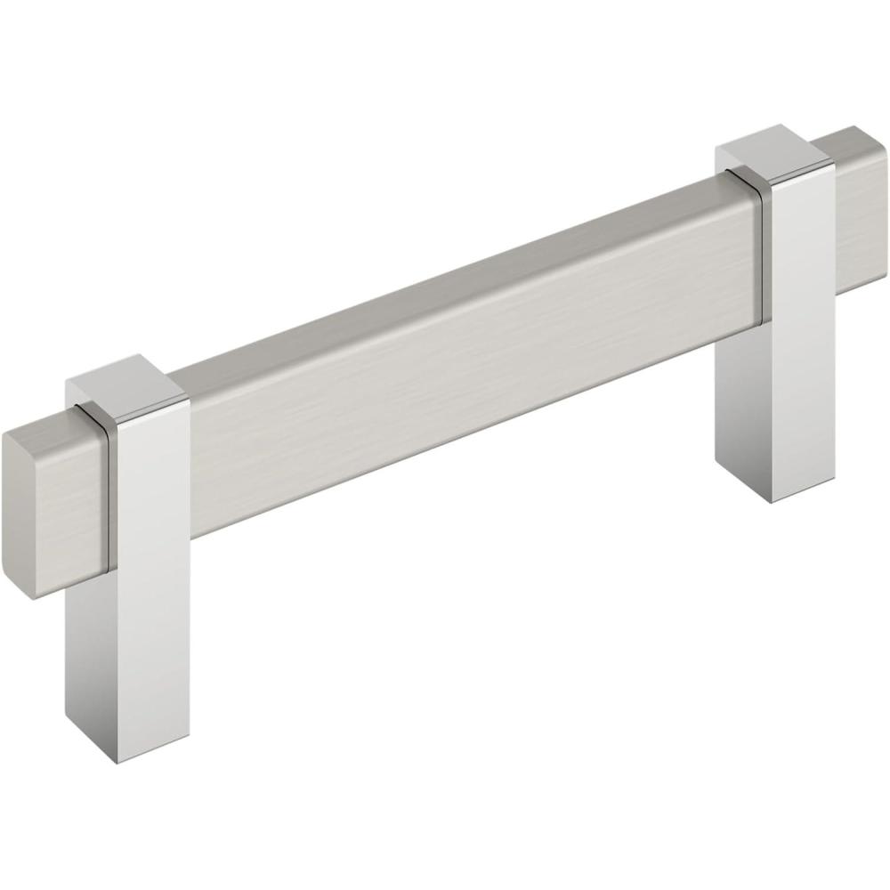 imageAmerock Mulino 7916 inch 192mm CentertoCenter Golden ChampagneMatte Black Cabinet Pull BP36725BBZMBSatin NickelPolished Chrome