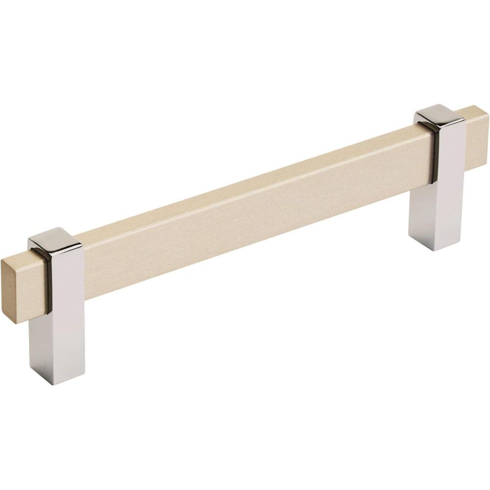 imageAmerock Mulino 7916 inch 192mm CentertoCenter Golden ChampagneMatte Black Cabinet Pull BP36725BBZMBSilver ChampagnePolished Chrome
