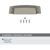 Amerock | Cabinet Cup Pull | Black Bronze | 3-1/2 inch (89 mm) Center to Center | Highland Ridge | 1 Pack | Drawer Pull | Drawer Handle | Cabinet Hardware(Aged Pewter)