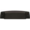 Amerock | Cabinet Cup Pull | Black Bronze | 3-1/2 inch (89 mm) Center to Center | Highland Ridge | 1 Pack | Drawer Pull | Drawer Handle | Cabinet Hardware(Black Bronze)