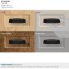 Amerock | Cabinet Cup Pull | Black Bronze | 3-1/2 inch (89 mm) Center to Center | Highland Ridge | 1 Pack | Drawer Pull | Drawer Handle | Cabinet Hardware(Black Bronze)