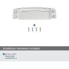 Amerock | Cabinet Cup Pull | Black Bronze | 3-1/2 inch (89 mm) Center to Center | Highland Ridge | 1 Pack | Drawer Pull | Drawer Handle | Cabinet Hardware(Polished Chrome)