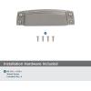 Amerock | Cabinet Cup Pull | Black Bronze | 3-1/2 inch (89 mm) Center to Center | Highland Ridge | 1 Pack | Drawer Pull | Drawer Handle | Cabinet Hardware(Polished Nickel)