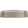 Amerock | Cabinet Cup Pull | Black Bronze | 3-1/2 inch (89 mm) Center to Center | Highland Ridge | 1 Pack | Drawer Pull | Drawer Handle | Cabinet Hardware(Satin Nickel)
