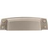 Amerock | Cabinet Cup Pull | Black Bronze | 3-1/2 inch (89 mm) Center to Center | Highland Ridge | 1 Pack | Drawer Pull | Drawer Handle | Cabinet Hardware(Satin Nickel)