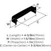 Amerock | Cabinet Cup Pull | Black Bronze | 3-3/4 inch (96 mm) Center to Center | Kane | 1 Pack | Drawer Pull | Drawer Handle | Cabinet Hardware(Black Bronze)
