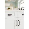 Amerock | Cabinet Cup Pull | Black Bronze | 3-3/4 inch (96 mm) Center to Center | Kane | 1 Pack | Drawer Pull | Drawer Handle | Cabinet Hardware(Black Bronze)