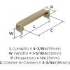 Amerock | Cabinet Cup Pull | Black Bronze | 3-3/4 inch (96 mm) Center to Center | Kane | 1 Pack | Drawer Pull | Drawer Handle | Cabinet Hardware(Golden Champagne)