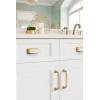 Amerock | Cabinet Cup Pull | Black Bronze | 3-3/4 inch (96 mm) Center to Center | Kane | 1 Pack | Drawer Pull | Drawer Handle | Cabinet Hardware(Golden Champagne)