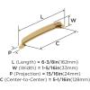Amerock | Cabinet Cup Pull | Golden Champagne | 5-1/16 inch (128 mm) Center to Center | Stature | 1 Pack | Drawer Pull | Drawer Handle | Cabinet Hardware(Champagne Bronze)