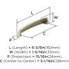 Amerock | Cabinet Cup Pull | Golden Champagne | 5-1/16 inch (128 mm) Center to Center | Stature | 1 Pack | Drawer Pull | Drawer Handle | Cabinet Hardware(Golden Champagne)
