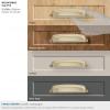 Amerock | Cabinet Cup Pull | Golden Champagne | 5-1/16 inch (128 mm) Center to Center | Stature | 1 Pack | Drawer Pull | Drawer Handle | Cabinet Hardware(Golden Champagne)