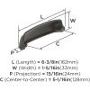 Amerock | Cabinet Cup Pull | Golden Champagne | 5-1/16 inch (128 mm) Center to Center | Stature | 1 Pack | Drawer Pull | Drawer Handle | Cabinet Hardware(Matte Black)