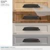 Amerock | Cabinet Cup Pull | Golden Champagne | 5-1/16 inch (128 mm) Center to Center | Stature | 1 Pack | Drawer Pull | Drawer Handle | Cabinet Hardware(Matte Black)